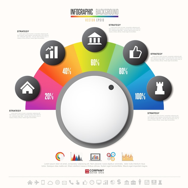 Modello di progettazione infografica timeline