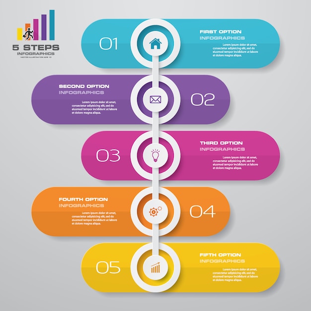 Timeline infographics element