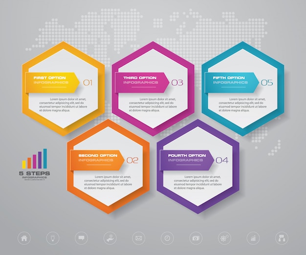 Timeline infographics element