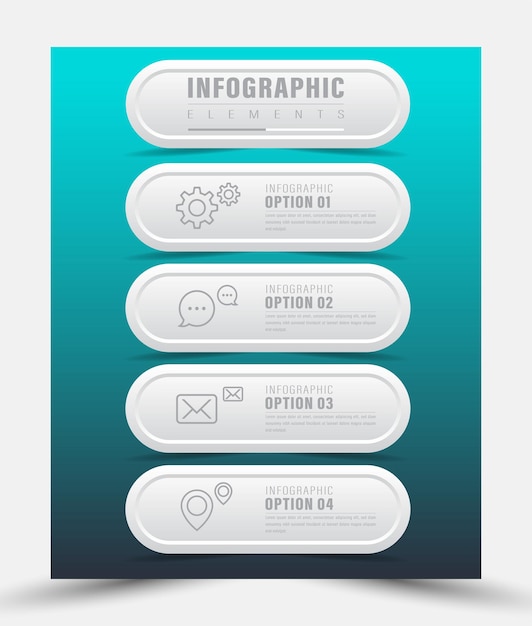 Timeline infographics and icons