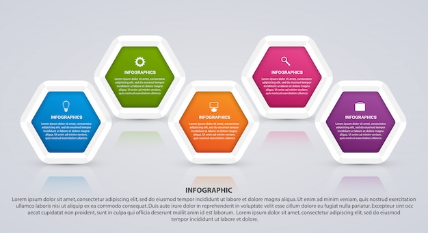 Modello di infografica timeline.