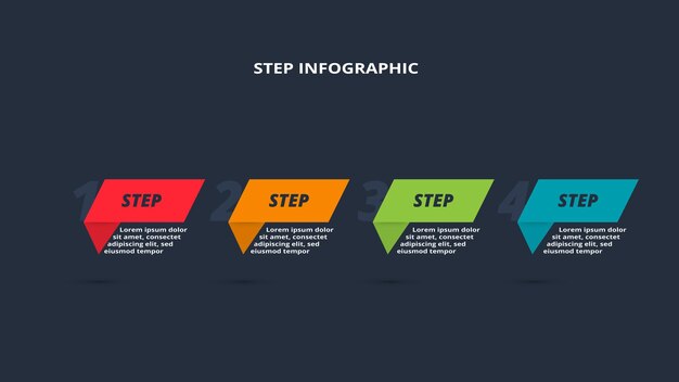 Vettore timeline con modello di infografica per presentazioni aziendali web illustrazione vettoriale