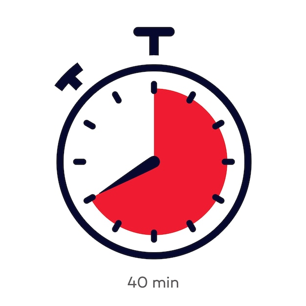 Timer 40 minutes symbol color style