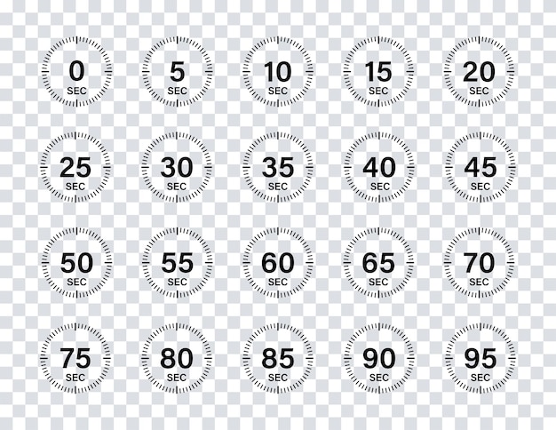 Premium Vector | Timer chronometer countdown set. vector isolated ...