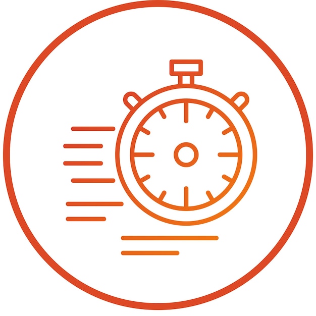 Vector timer icon style