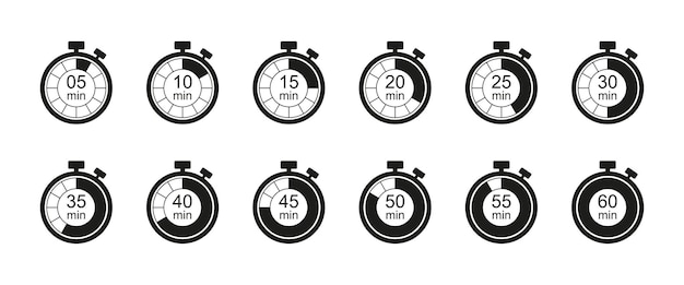 Vector timer icon vector illustration clock on isolated background time sign concept