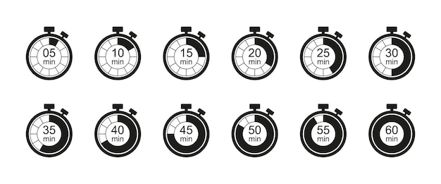ベクトル タイマー アイコン ベクトル図 孤立した背景に時計 時間記号の概念