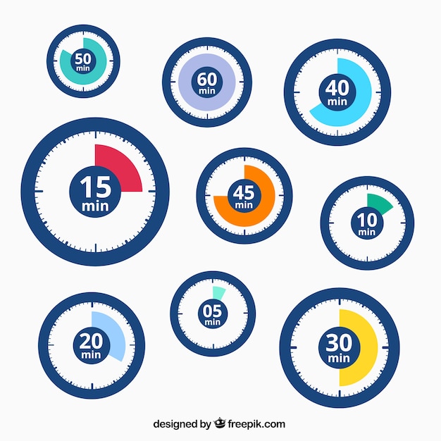 Vector timer icons