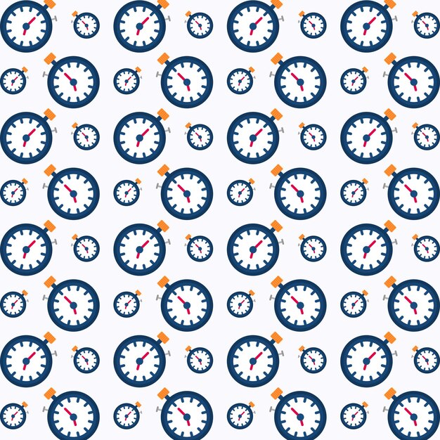 Timer pattern design vector illustration colorful trendy background