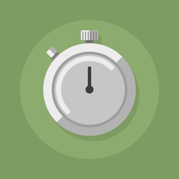 Timerpictogram plat pictogram timer-logo vectorillustratie