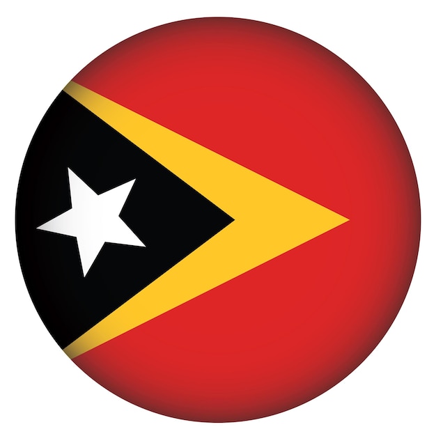 Vector timor leste flag round shape