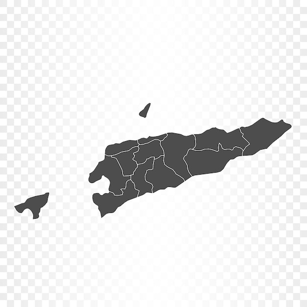 Vector timor-leste map isolated rendering