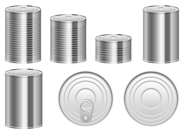 tin can isolated on white background
