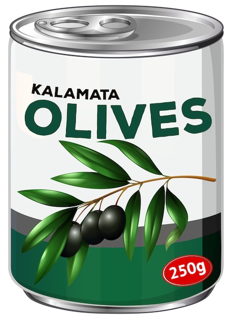 A tin of kalamata olives