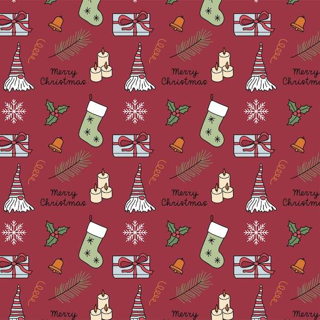 Vector tinsel snowflakes pattern