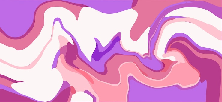 Vector tinten van schattige kleuren zoete artistieke golven achtergrond