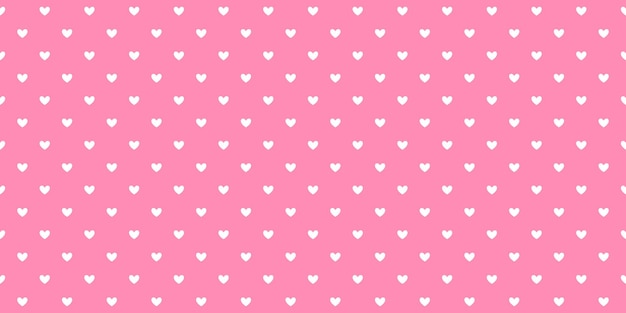 Piccoli cuori a disegno senza cuciture valentini rosa a puntini ripetuti sullo sfondo decorativo a forma di cuore