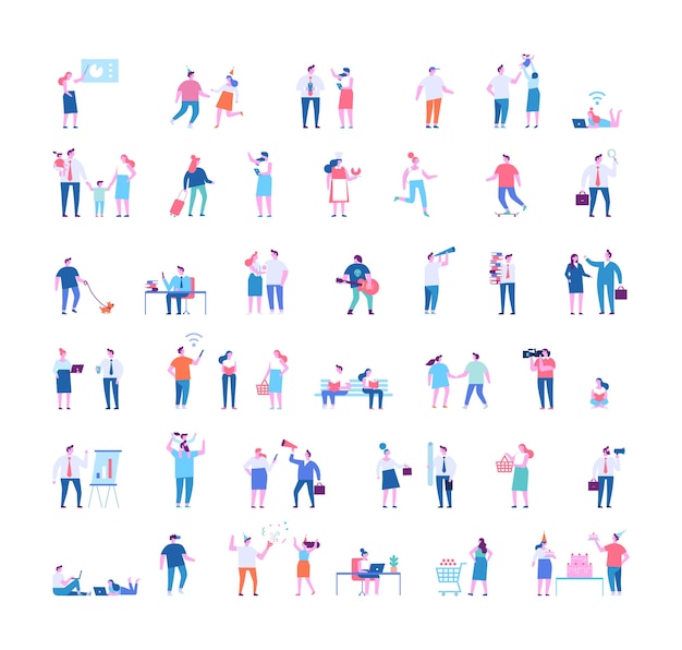 Vector tiny people vector bundle