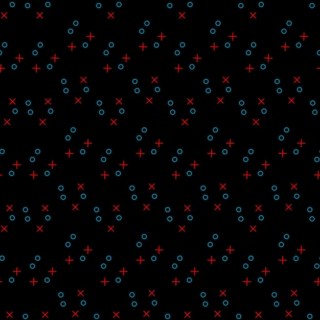 Piccolo fiore rosso su sfondo nero senza cuciture