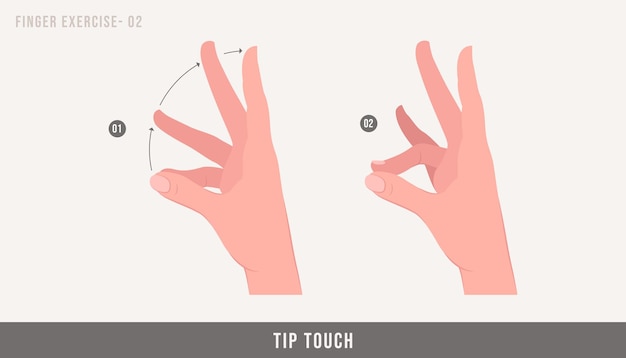 TIP TOUCH exercise wrist and finger stretching exercises