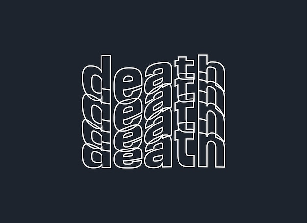 tipografi belettering dood illustratie voor tshirt
