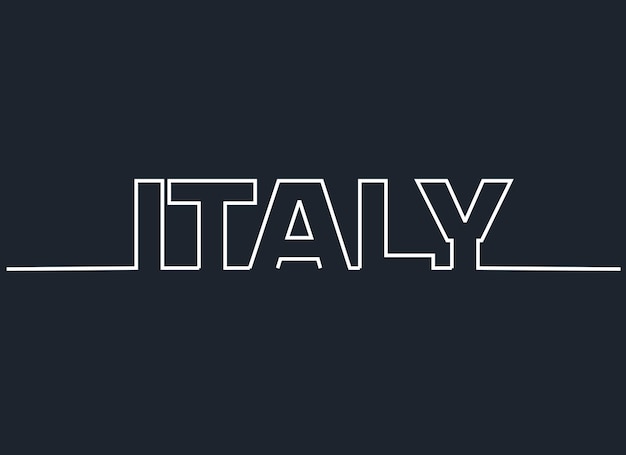 Vector tipografi lettering italy illustration