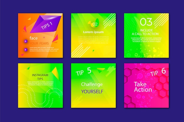 Tips instagram post design collection