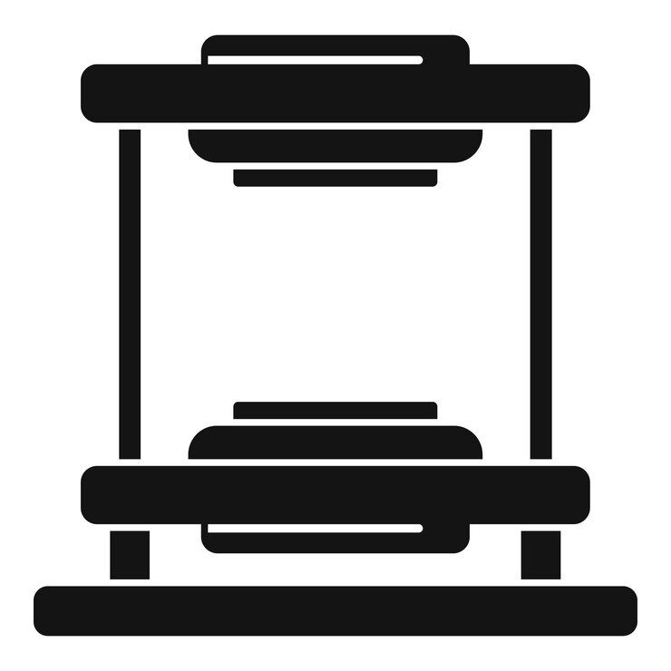 Vector 타이어 피팅 장비 아이콘 흰색 배경에 고립 된 웹 디자인을 위한 타이어 피팅 장비 벡터 아이콘의 간단한 그림