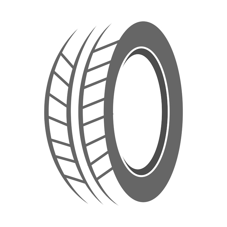 Vector tire icon logo design illustration