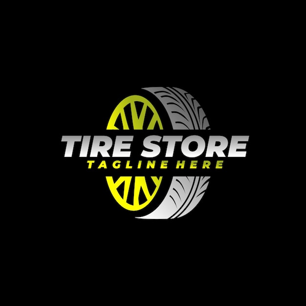 Vector tire logo design automotive car showroom car dealer logo design vector