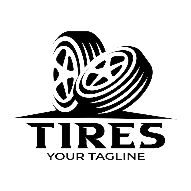 Vector tire logo design, tyre shop.