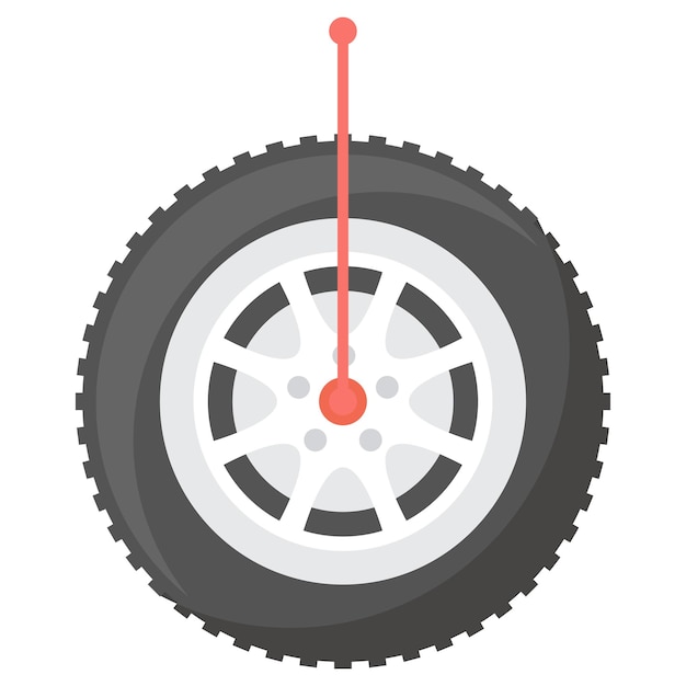 Tire Monitoring Sensor Concept AI Lorry Vector Design Future transportation Driverless Greener Trans