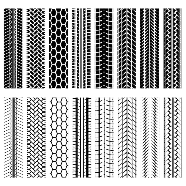 Sagome di tracce di pneumatici