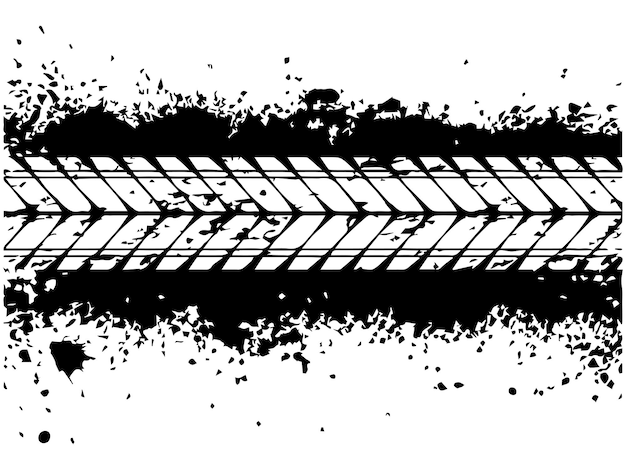 Tire tracks vector