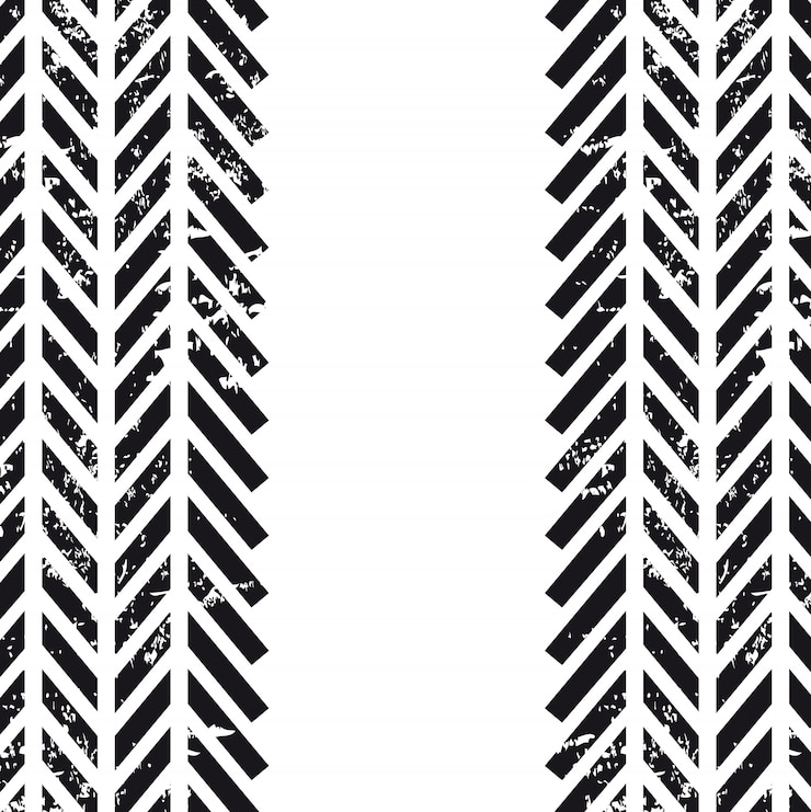 Vector tire tracks over white background vector illustration 