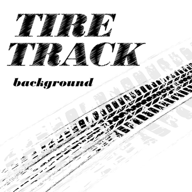 Tire tracks with text