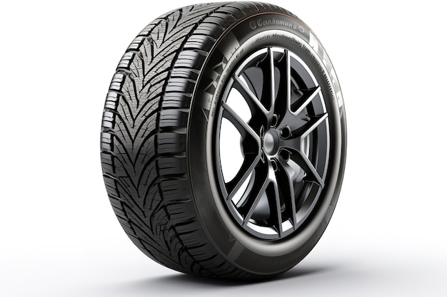 tire on white background Isolated 3D illustration