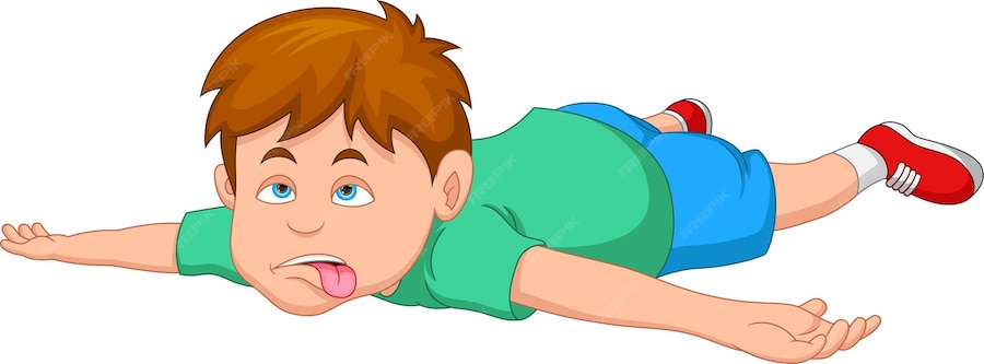Premium Vector | Tired boy cartoon