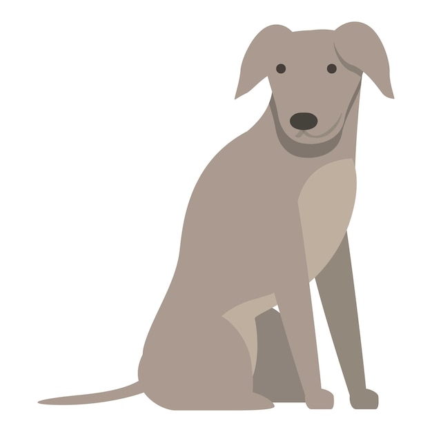 Tired dog icon cartoon vector greyhound animal canine sprint