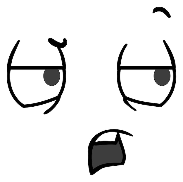 Tired face expression Funny comic emotion sticker