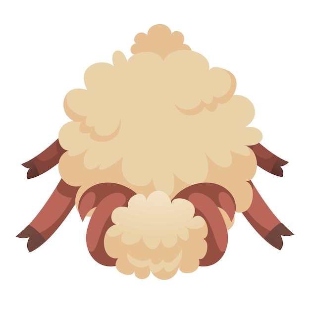 Vector tired sheep icon cartoon of tired sheep vector icon for web design isolated on white background