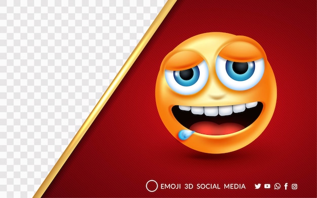 Emoji di espressione stanco e assonnato