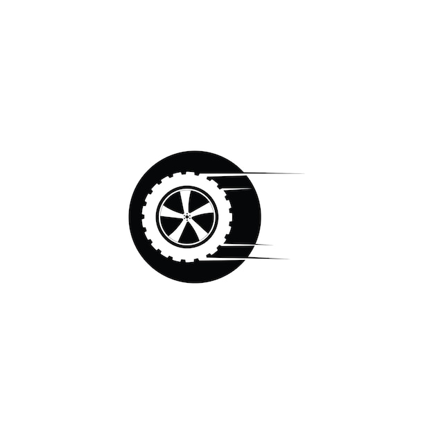Значок службы шинВекторный значок с колесом для обслуживания шин