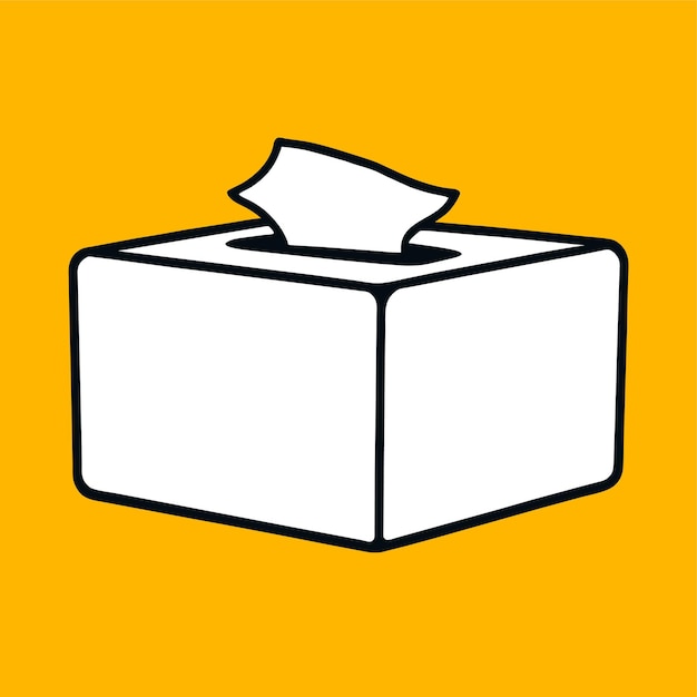 Векторная иллюстрация коробки для тканей или коробка для мокрых тканей для младенцев