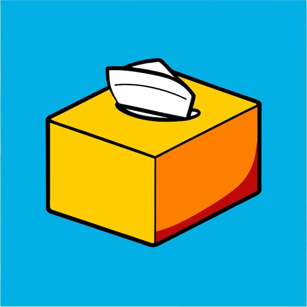 Vector tissue box vector illustration or baby wet tissue box