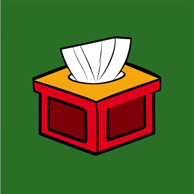 Vector tissue box vector illustration