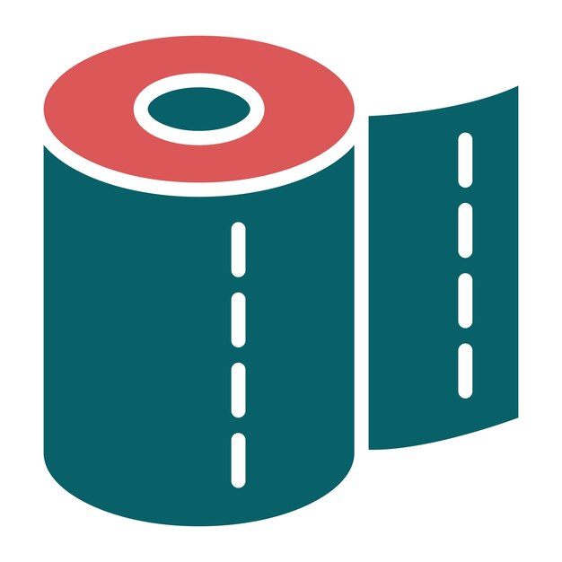 Vector tissue roll icon stijl