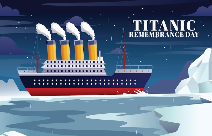 Vector titanic remembrance day