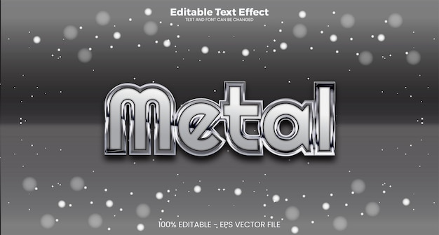 Vector titanium editable text effect in modern trend style