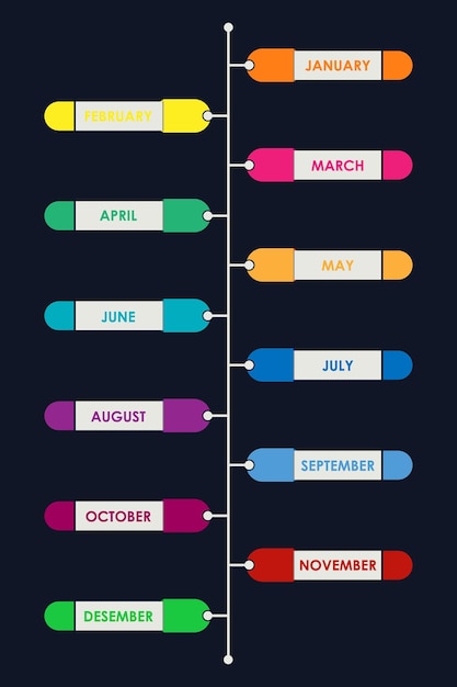 Tittle of calender colorfull